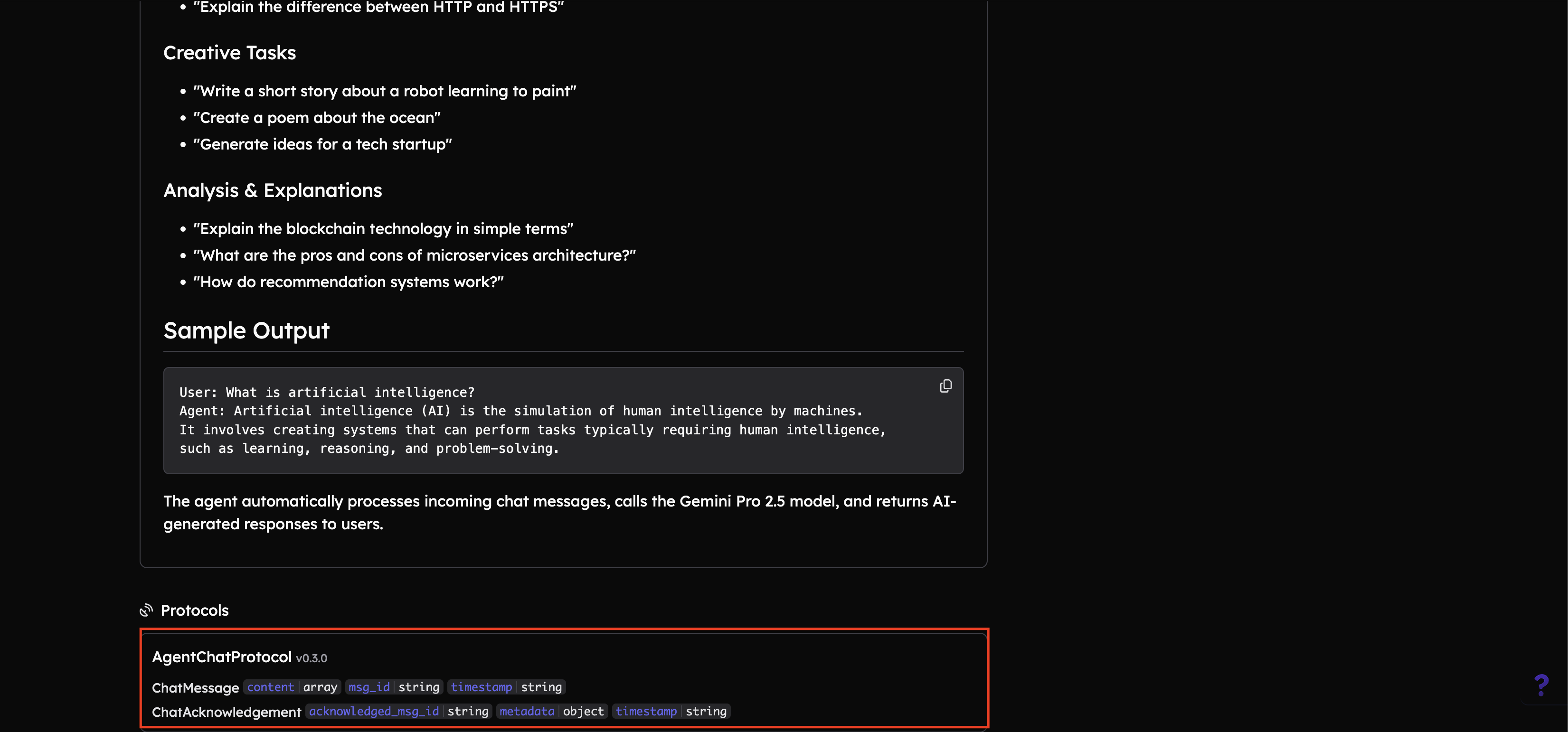 Chat Protocol Details