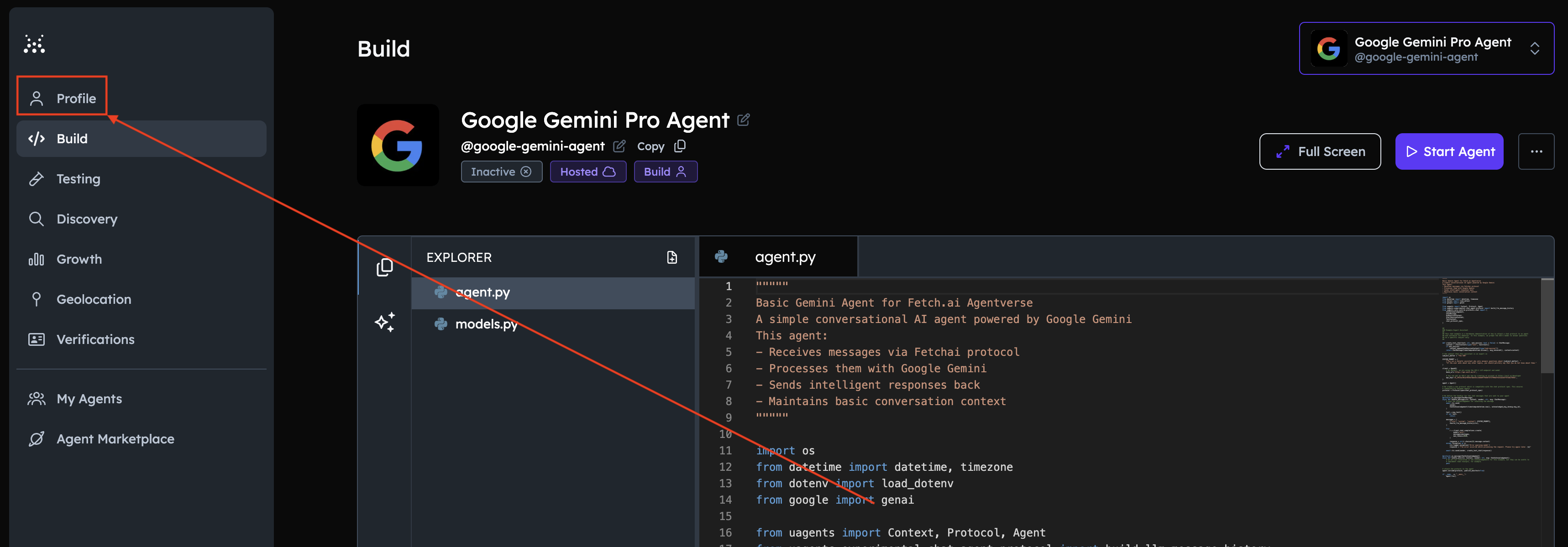 Agent Overview Tab